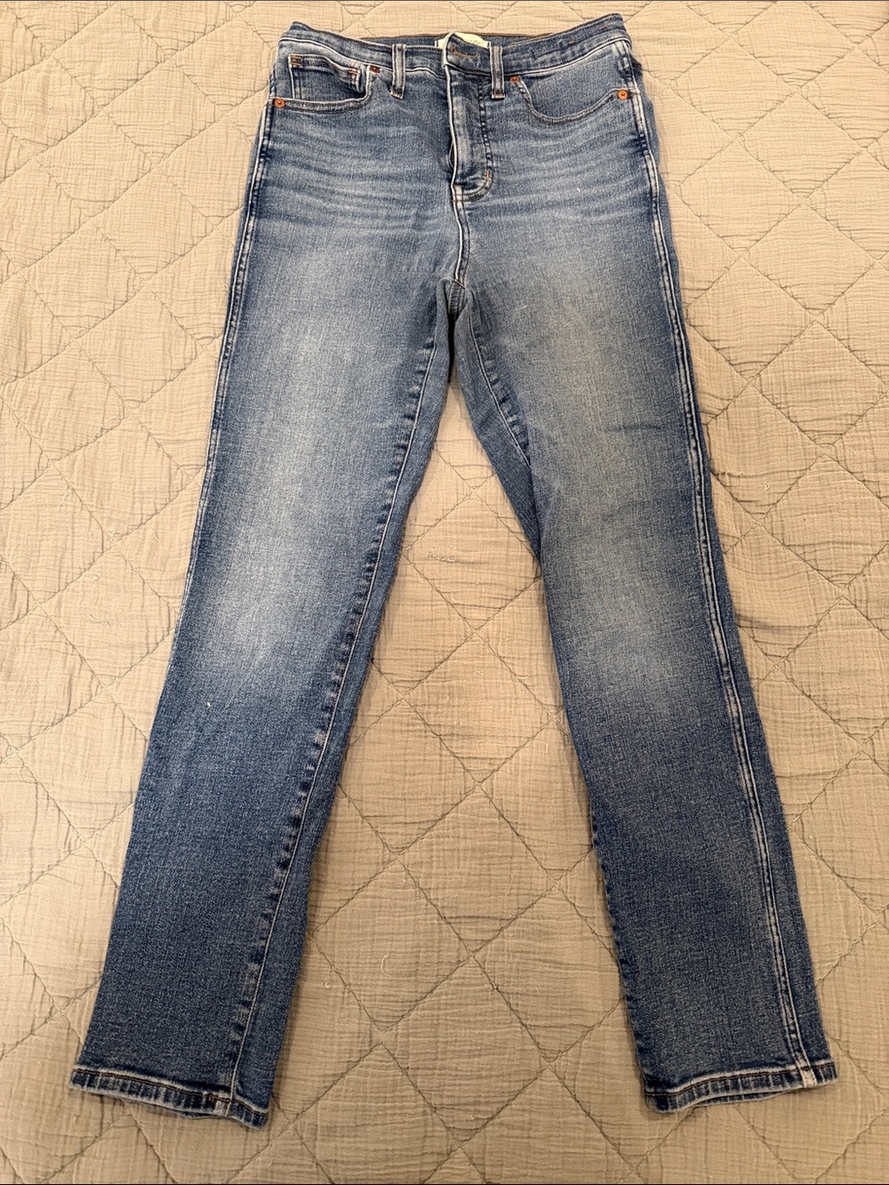 Women's Slim Straight Jeans - Faded Blue